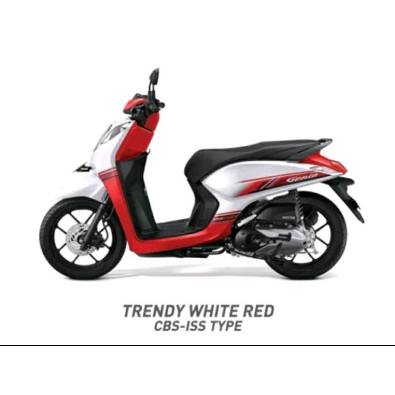 Jual Stiker Stripping Honda Genio Cbs Iss 2019 Putih Merah Shopee