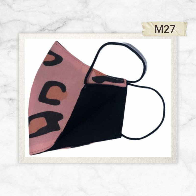 Jual M27 Masker Kain Double Motif Earloop Stopper Shopee Indonesia