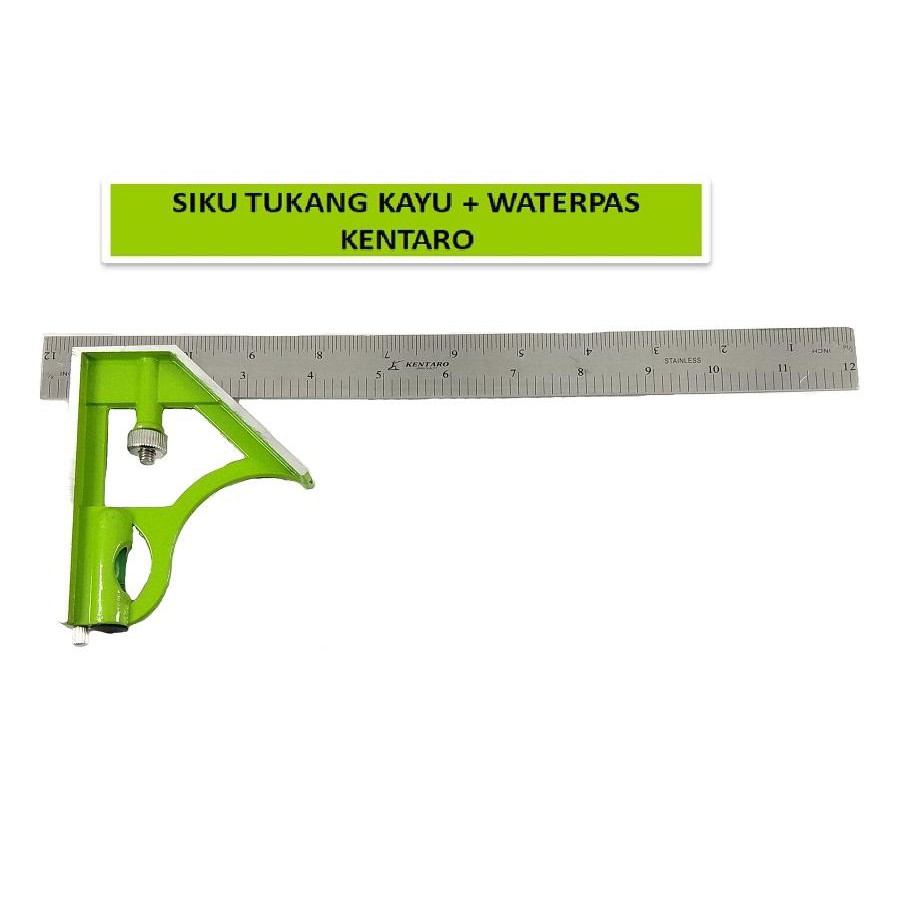 Jual Siku Tukang Kayu Plus Waterpass Kentaro Inch Shopee Indonesia