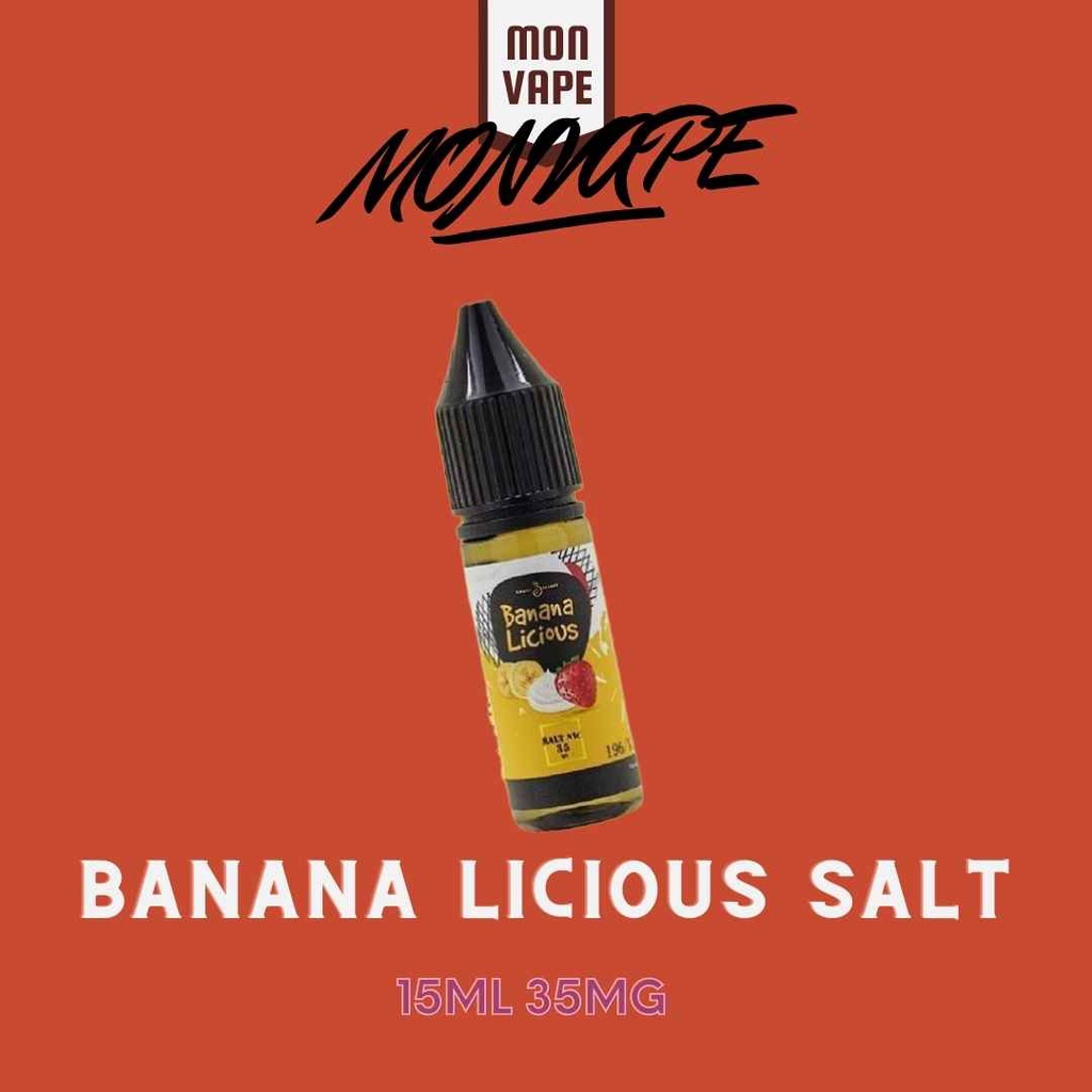 Jual BANANA LICIOUS SALT 15ML 35MG BY EMKAY SALTNIC E LIQUID VAPORIZER