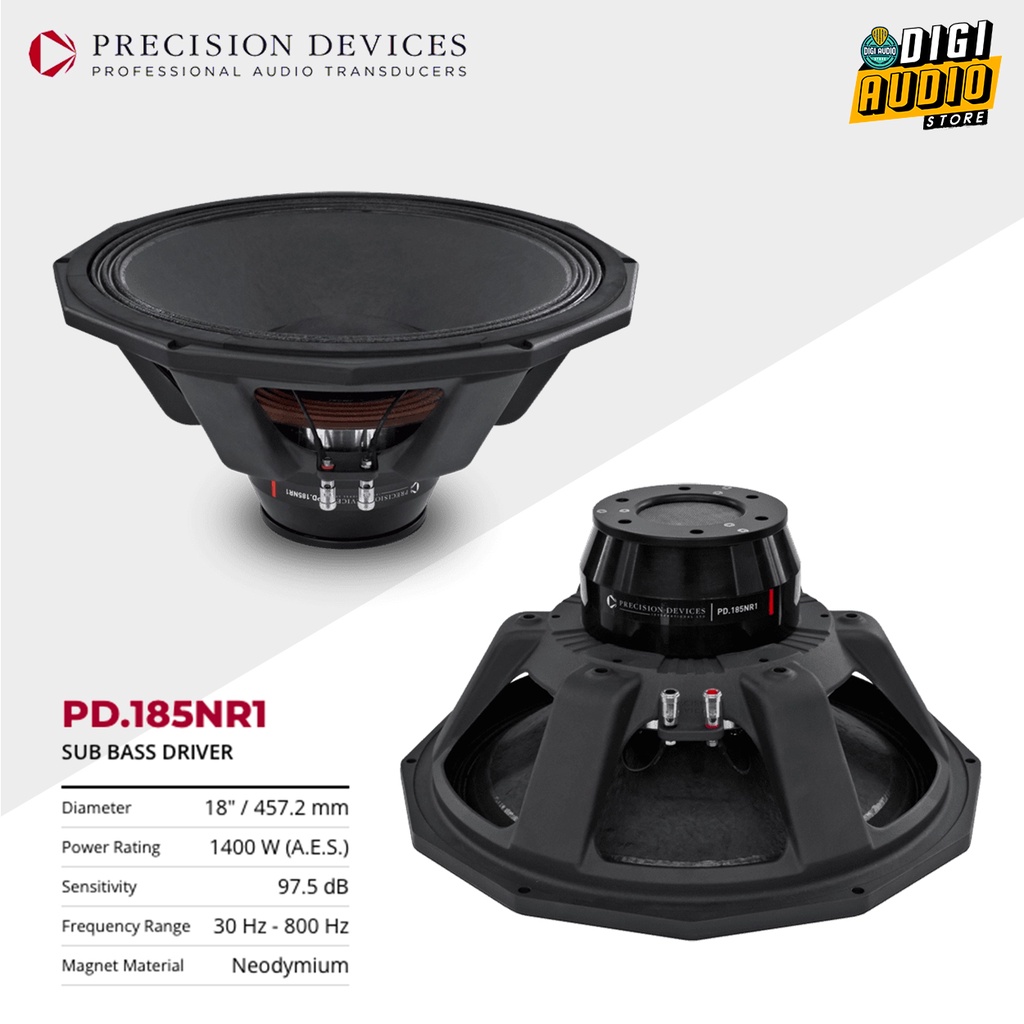 Jual Precision Devices PD 185NR1 Sub Bass 18 Inch Speaker Komponen