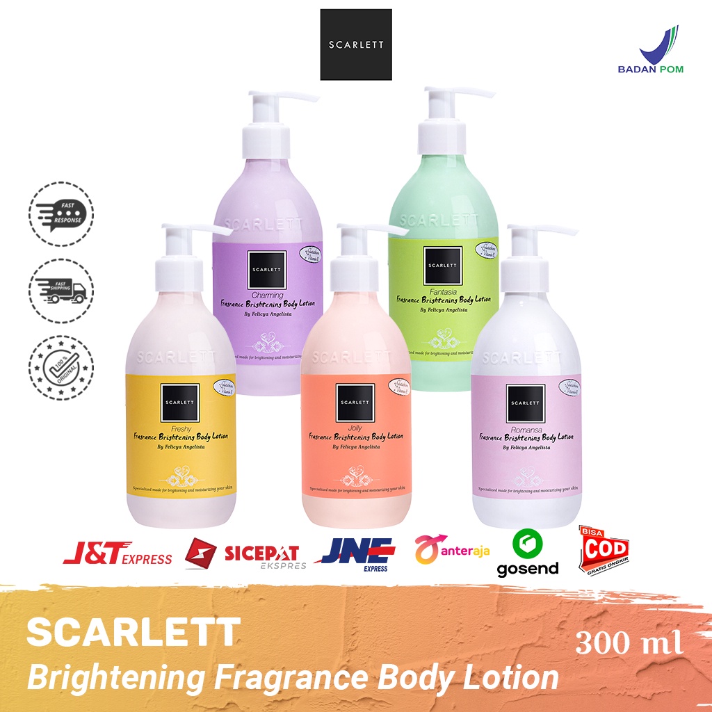 Jual SCARLETT Whitening Body Lotion Freshy Jolly Romansa Charming