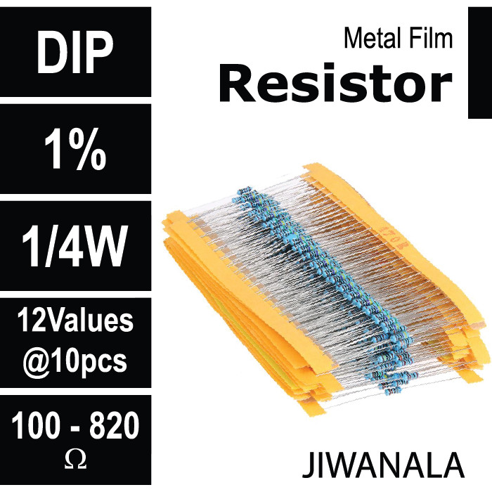 Jual Pcs Resistor Metal Film W Kit Set Values