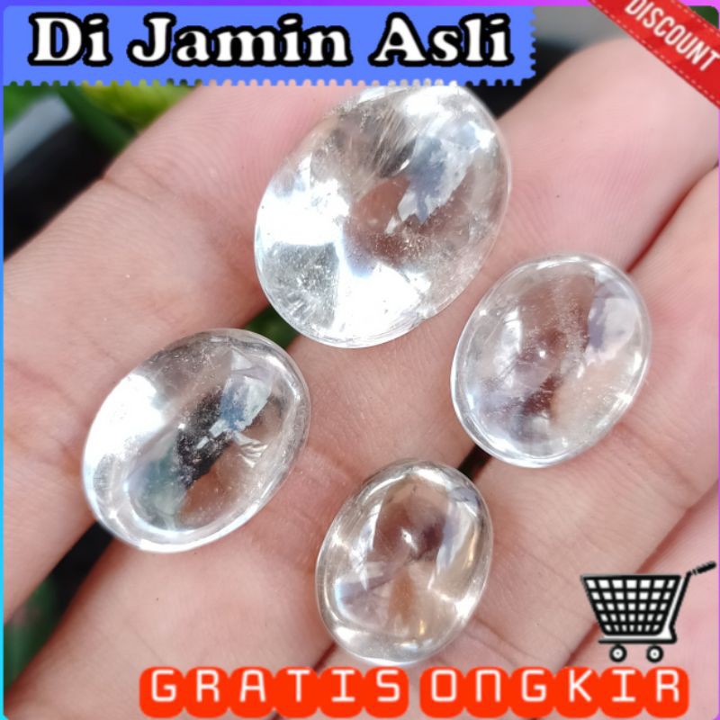 Jual Batu Putih Kecubung Kristal Asli Natural Alam Bkn Akik Wulung Ruby