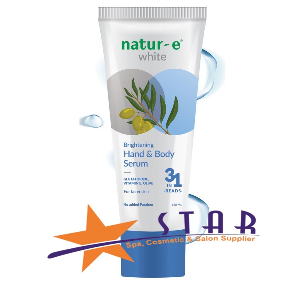 Jual STAR NATUR E WHITE BRIGHTENING HAND BODY SERUM 180ML KEMASAN TUBE