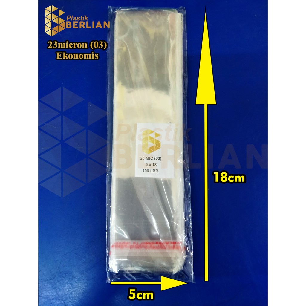 Jual X Cm Plastik Opp Tipis Micron Lbr Lem Seal Shopee