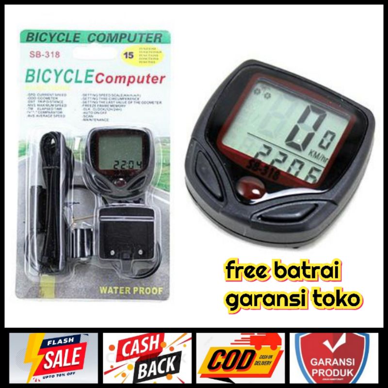 Jual Speedometer Sepeda Sunding Waterproof Spedometer Sepeda Original