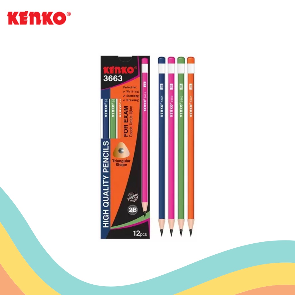 Jual Pensil B Kenko Triangular Pcs Shopee Indonesia