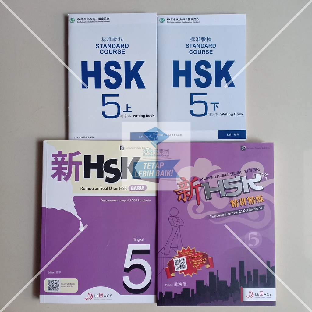 Jual Paket Buku HSK 5 Kumpulan Soal Ujian Writing Book 4 Jilid QR