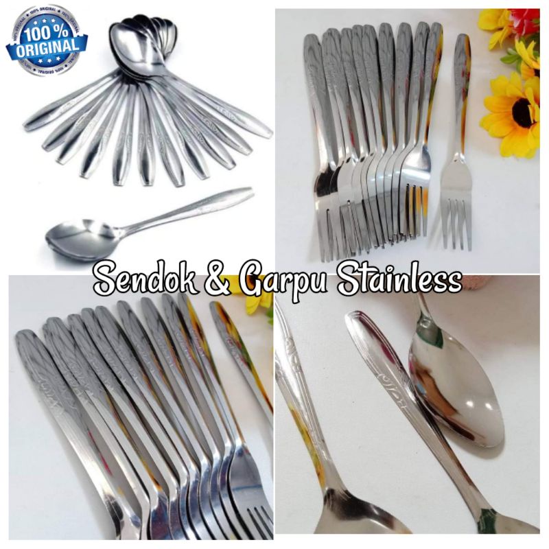 Jual Pcs Sendok Garpu Stainless Isi Per Lusin Sendok Makan Stainless