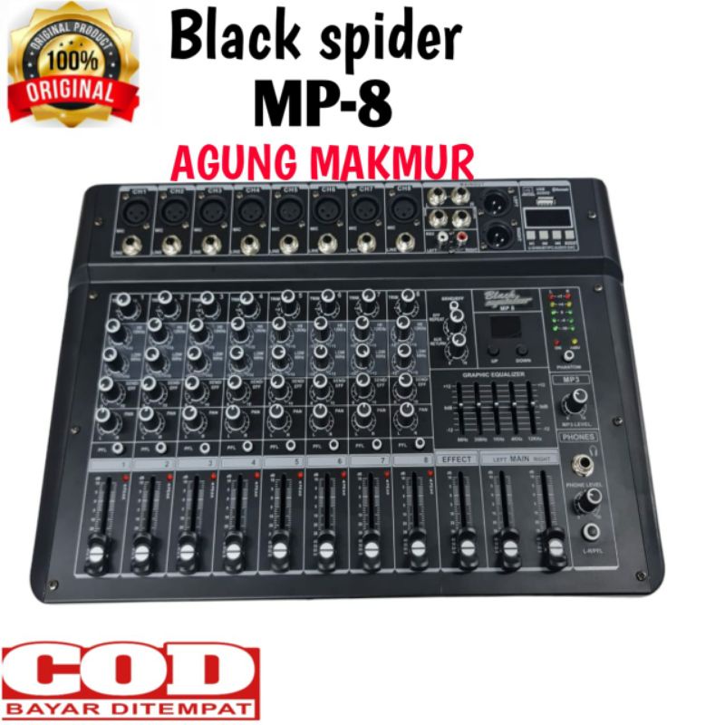 Jual POWER MIXER BLACK SPIDER MP8 BLACK SPIDER MP 8 ORIGINAL Shopee