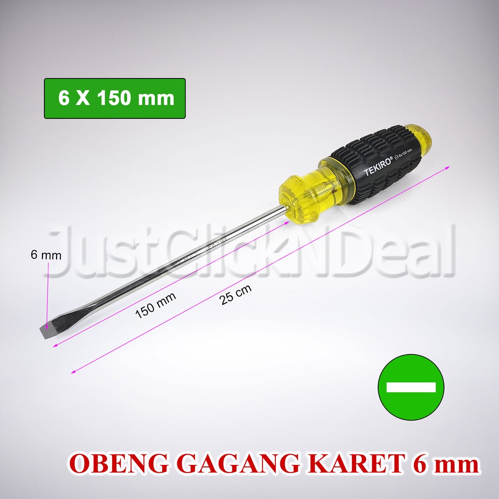 Jual Tekiro Obeng Gagang Karet Plus Minus Mm Cushion Grip Original