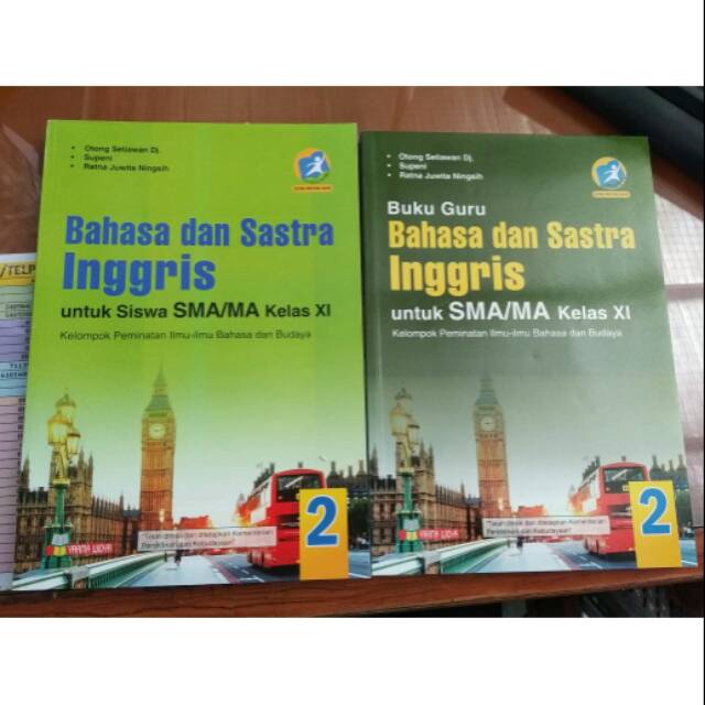 Jual Buku Sepaket Buku Guru Dan Siswa Bahasa Dan Sastra Inggris Kelas