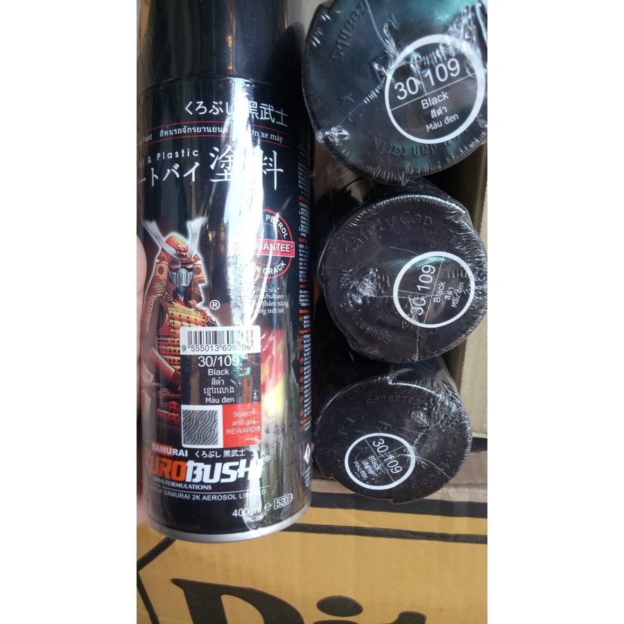 Jual Cat Semprot Samurai Pilok Pilox Samurai Ml Hitam Glossy