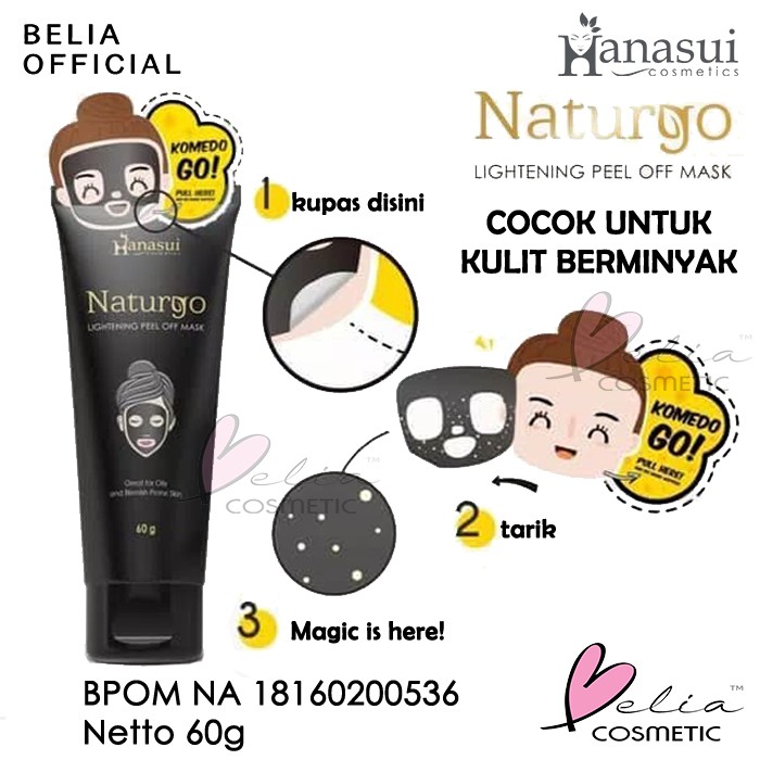 Jual Belia Hanasui Naturgo Tube Bpom Lightening Peel Off Mask G