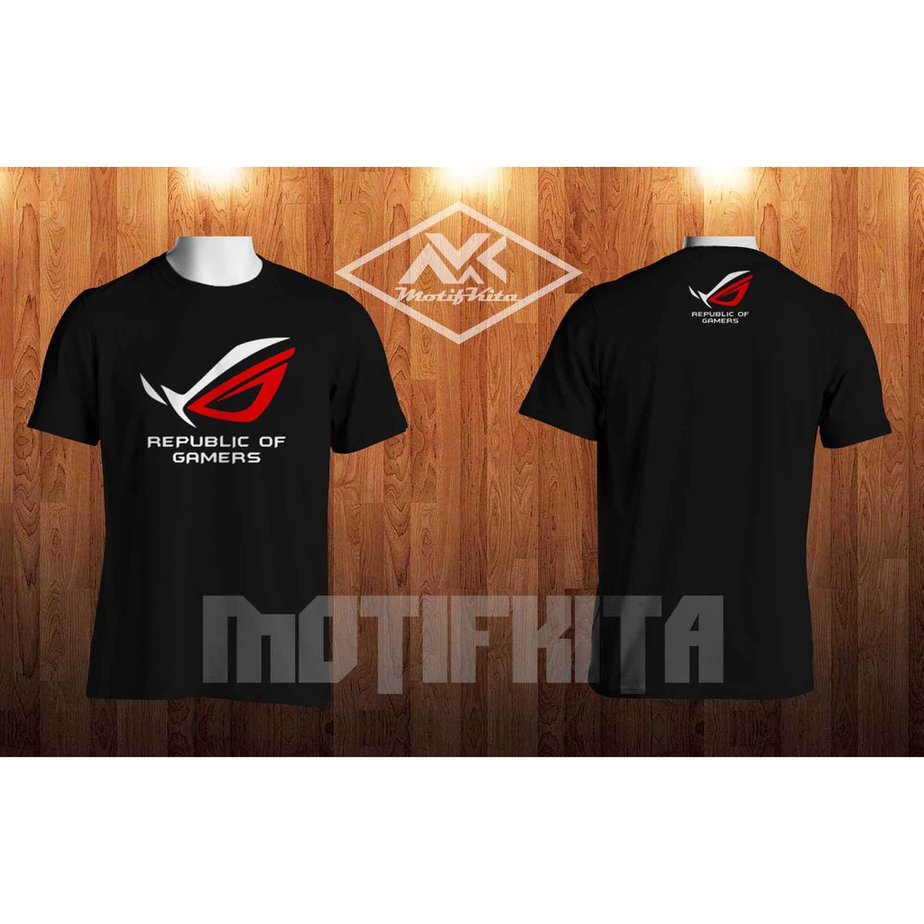 Jual BERKUALITAS Baju Kaos REPUBLIC OF GAMERS GAMER ROG ASUS Simple