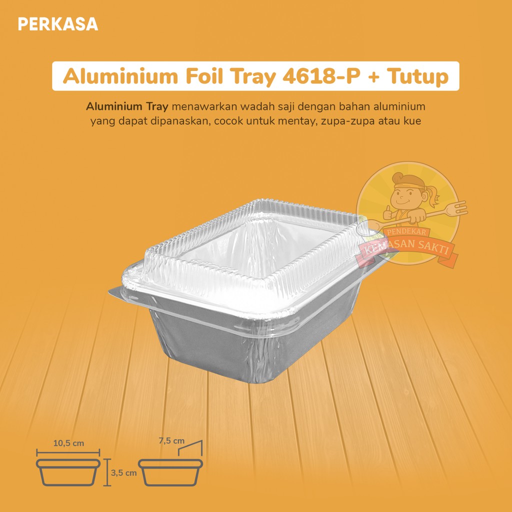 Jual Alumunium Foil Tray Tutup Mika 160ml Persegi Loyang Alumunium