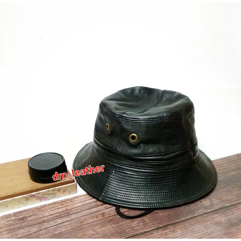 Jual Bucket Hats Topi Rimba Pria Wanita Kulit Asli Original Leather