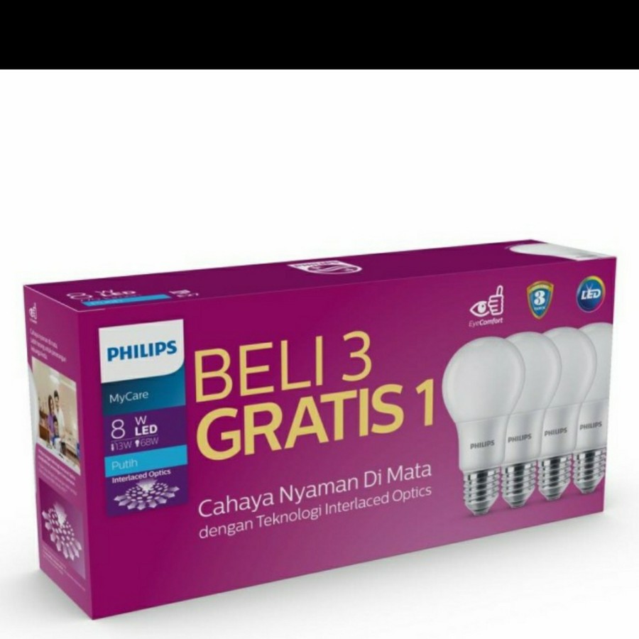 Jual Paket Lampu Led Philips Mycare Watt Multipack W Philip Putih