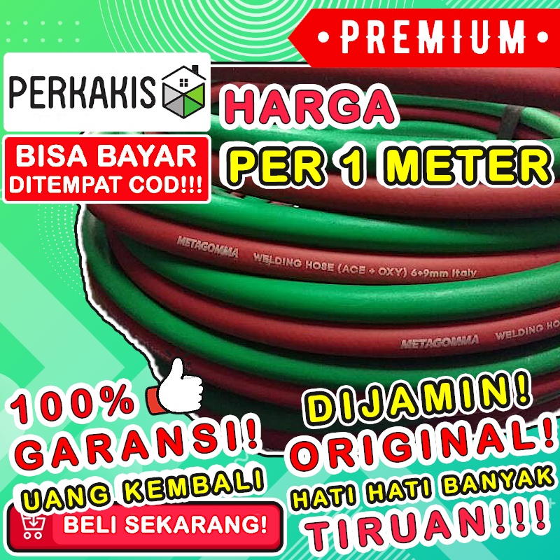 Jual Selang Slang Las Potong Karbit Double Metagoma Gas Lpg Oksigen