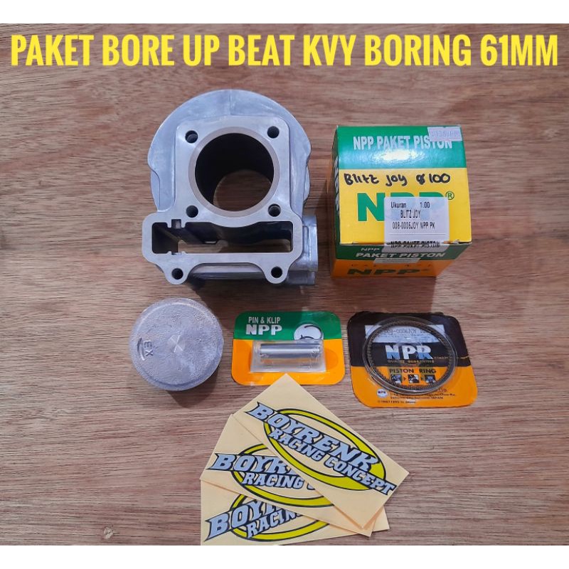 Jual Paket Bore Up Blok Beat Karbu Kvy Beat Fi Kzl Liner Boring Luar