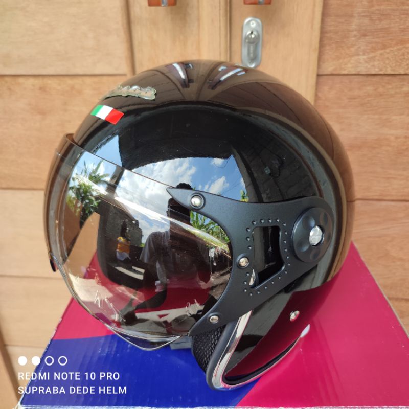 Jual Helm Vespa Retro Italian Flag Putih Sni Shopee Indonesia