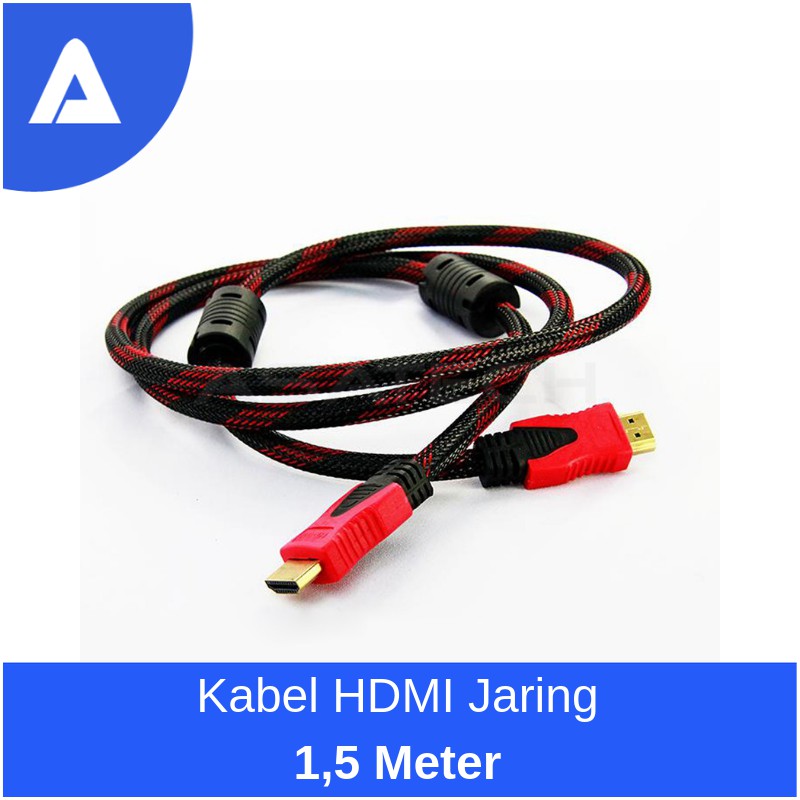 Jual Kabel HDMI Standart 1 1 5M 1 5Meter Jaring Dan Hitam Polos