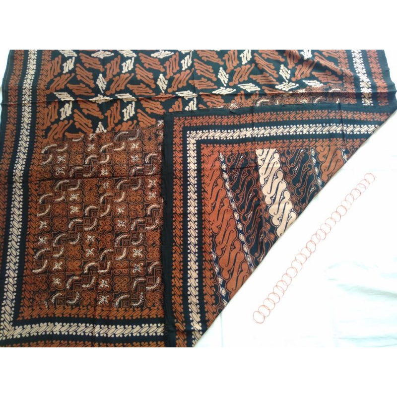 Jual Kain Batik Cap Kombinasi Tulis Bahan Paris Sogan Warna Coklat