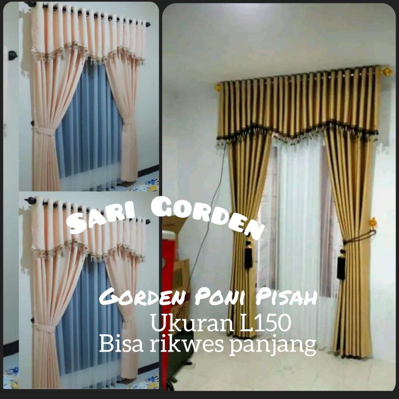 Jual Gorden Poni Blackaot Model Smokring Horden Poni Tempel Jendela