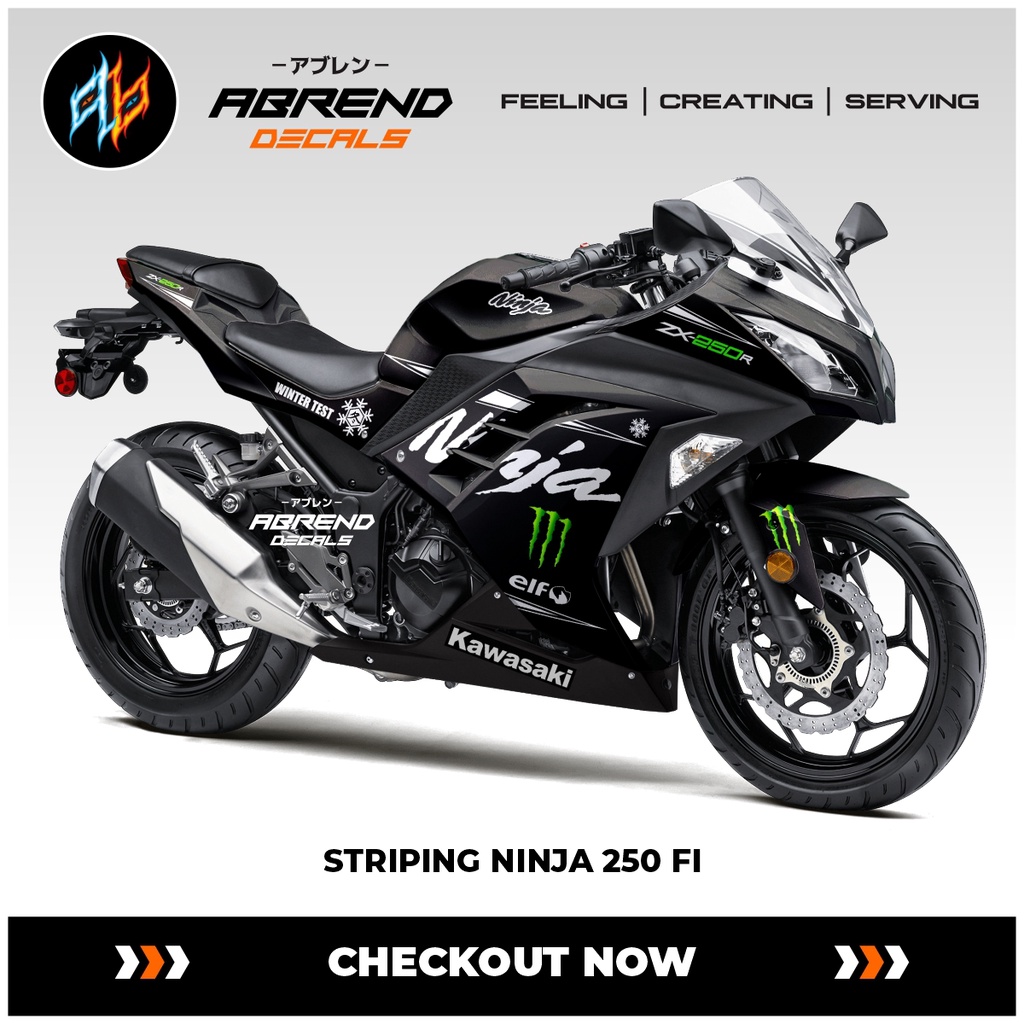 Jual Striping Ninja Fi Livery Winter Test Stiker Motor Kawasaki