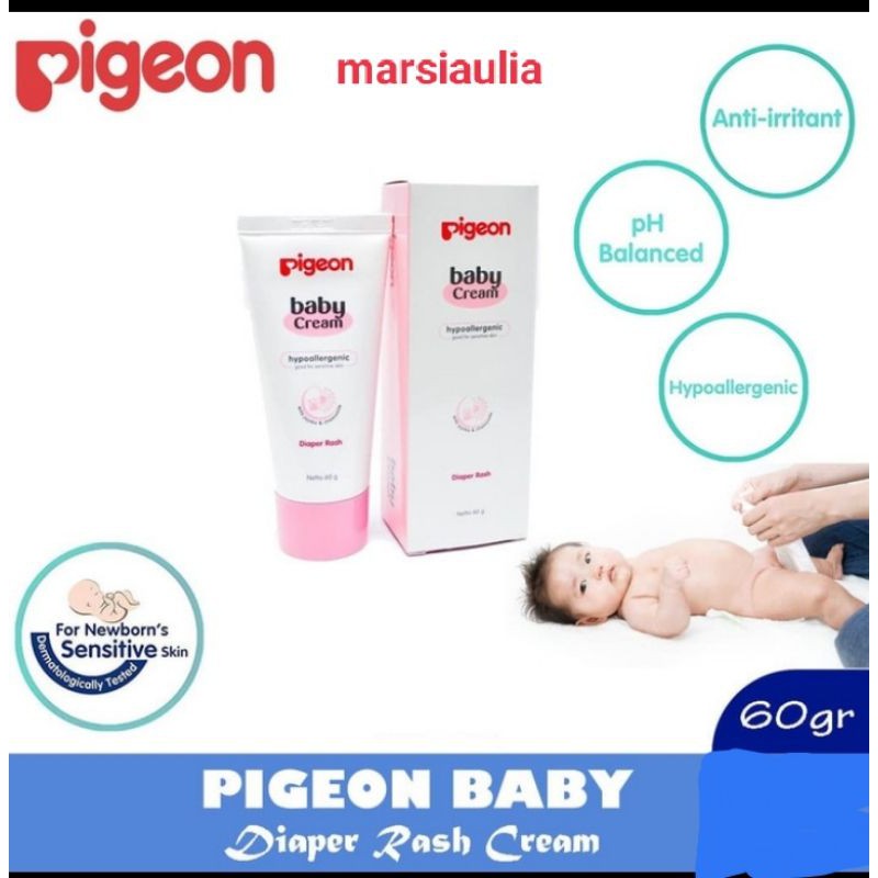 Jual Pigeon Baby Cream 60 Gram Diaper Rash Hypoallergenic Shopee