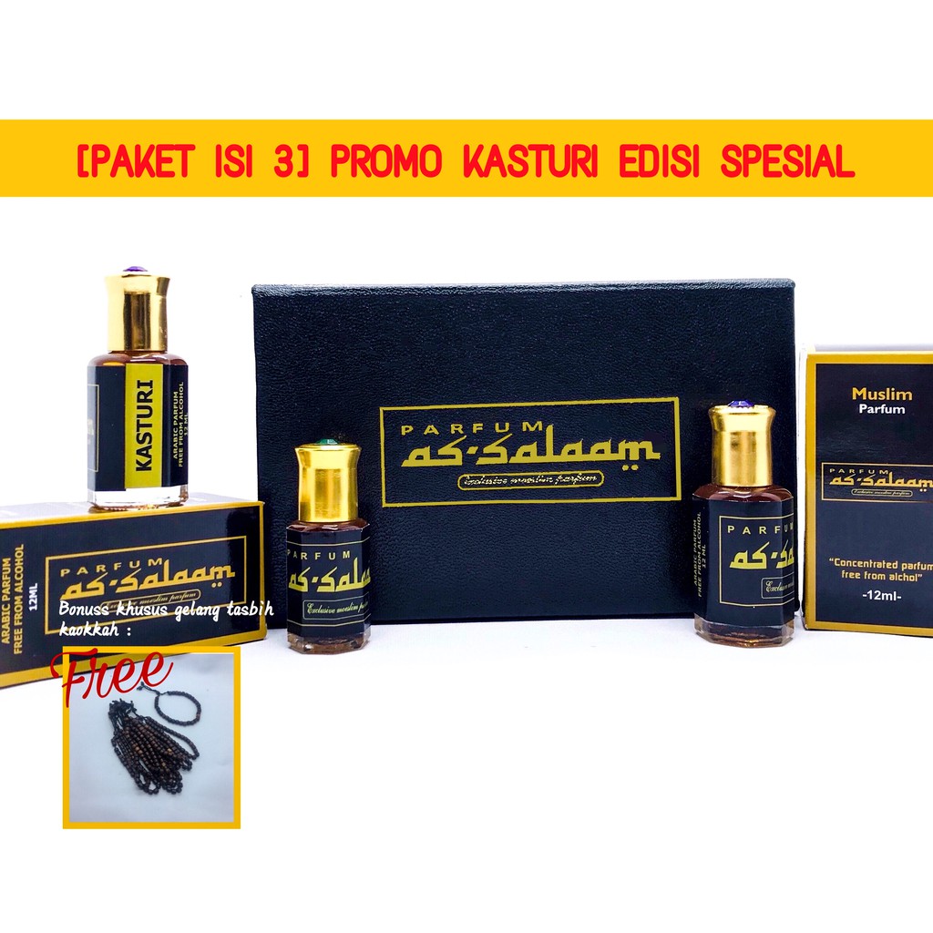 Jual Parfum Kasturi As Salaam 12ml 100 Murni Parfum Sholat Minyak