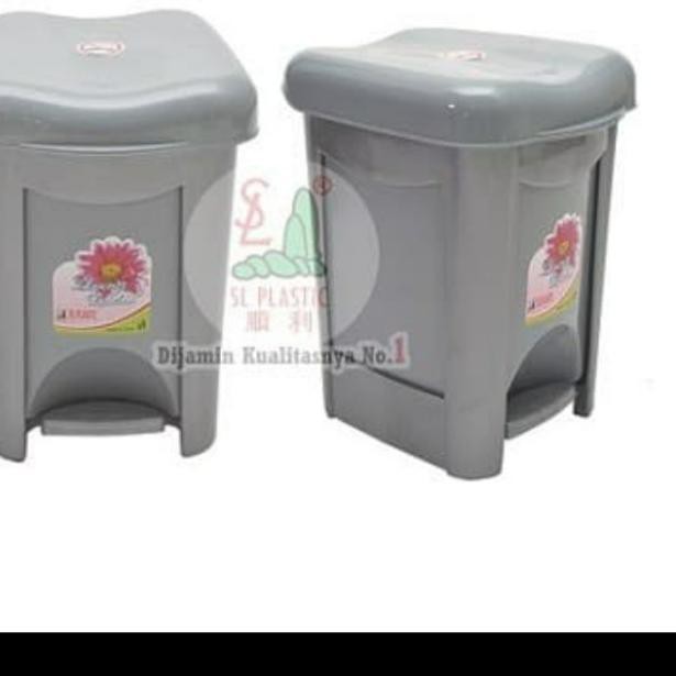 Jual Gojek Tempat Sampah Injek Livina Dust Bin Liter Silver Sl