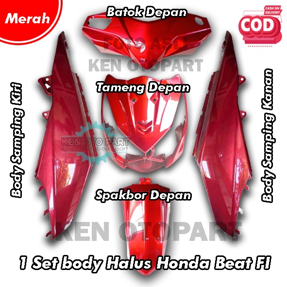 Jual Full Sepaket Body Halus Honda Beat Fi Warna Merah Bodi Halus