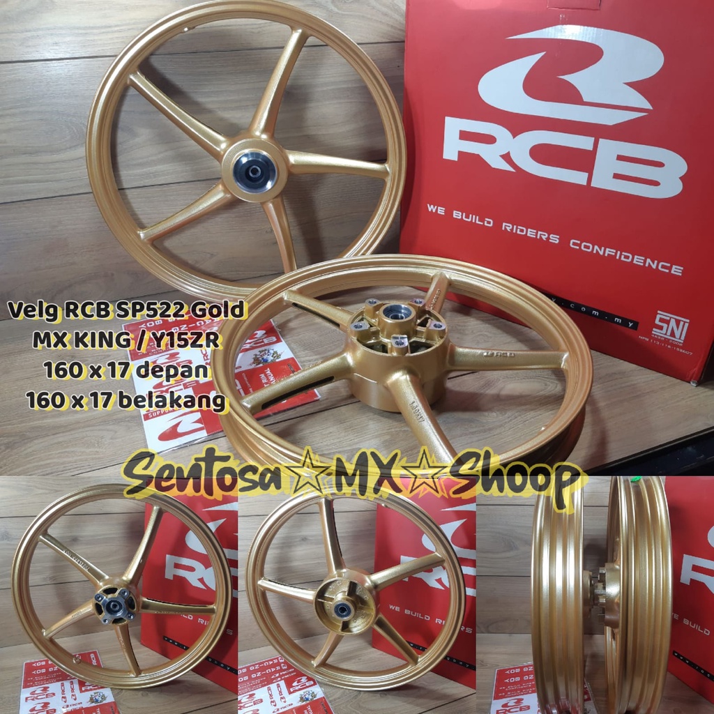 Jual VELG MX KING Y15ZR RCB SP522 GOLD UKURAN DEPAN 160x17 BELAKANG