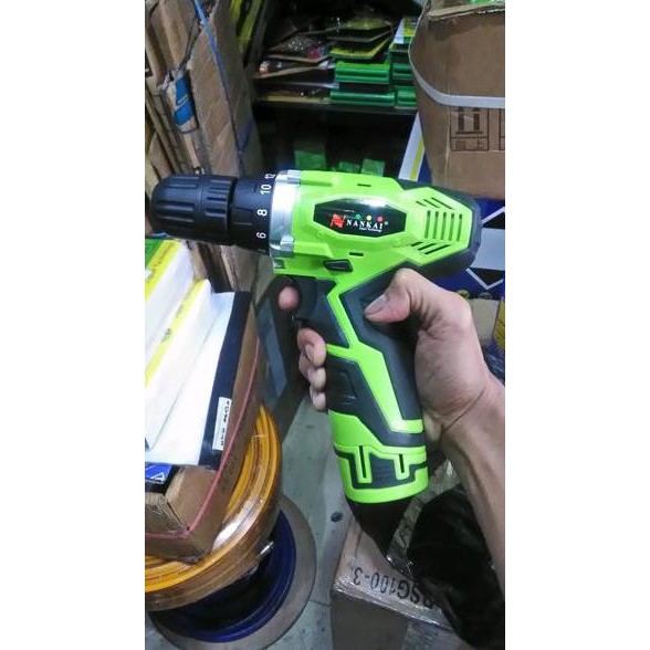 Jual Cordless Besar 12 Volt Mesin Bor Obeng Cas Nankai Cordless Drill