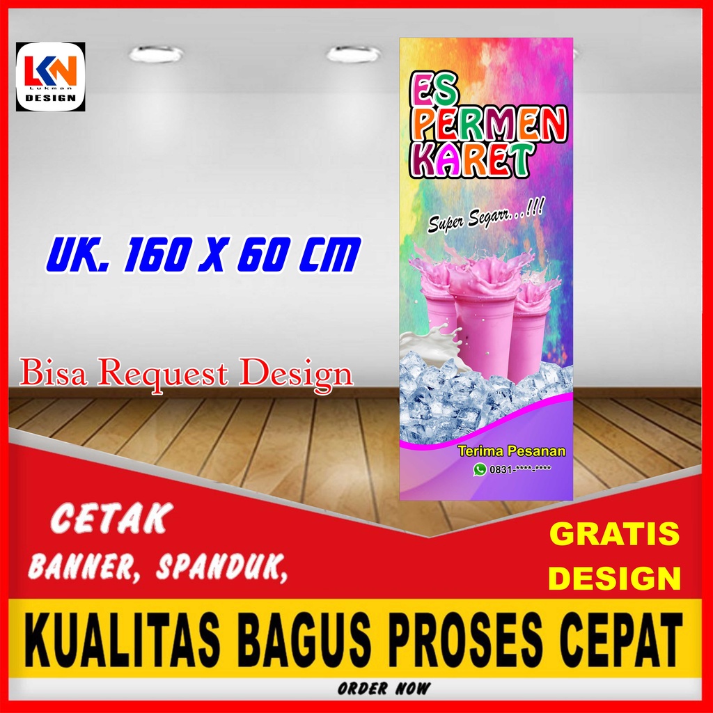 Jual Banner Spanduk Es Permen Karet Shopee Indonesia