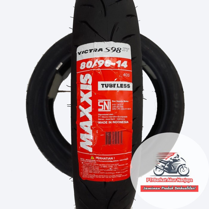 Jual Maxxis Victra S98ST 80 90 14 Tubeless Ban Luar Motor Matic Free