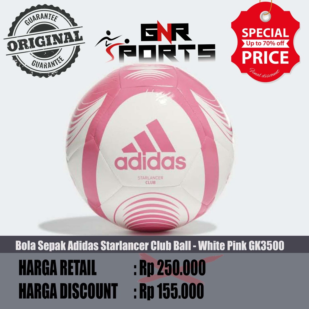 Jual Bola Sepak Adidas Starlancer Club Ball White Pink Gk