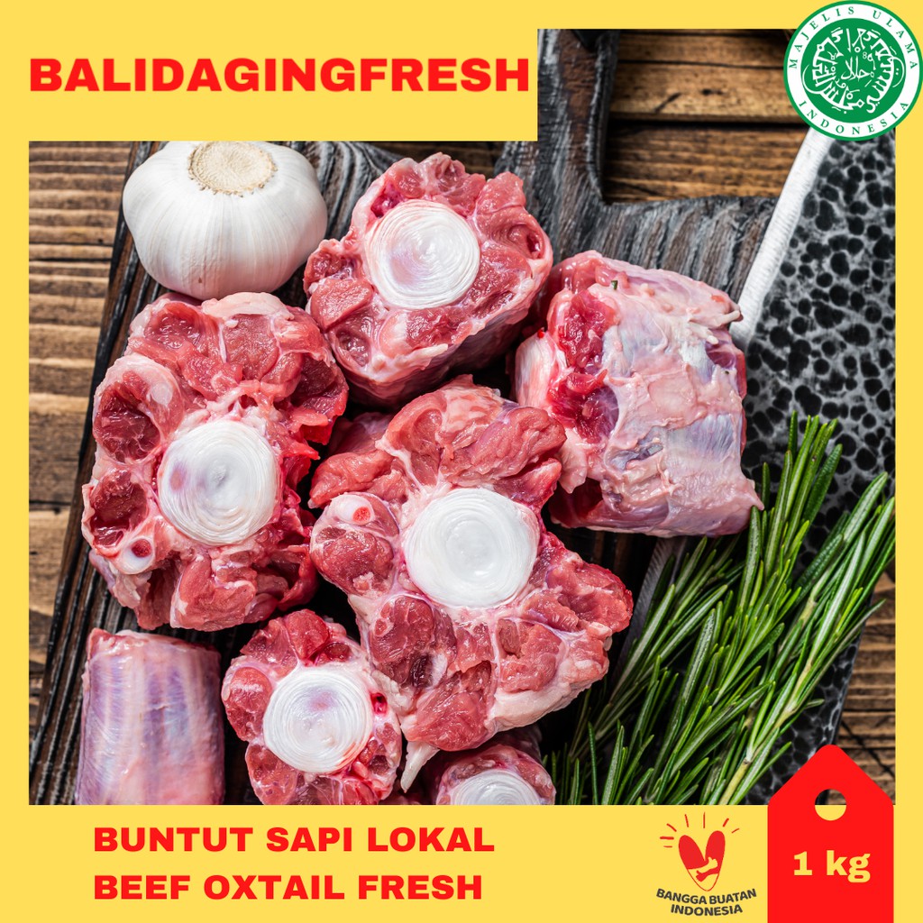 Jual Buntut Sapi Kg Beef Oxtail Buntut Sapi Cut Lokal Shopee