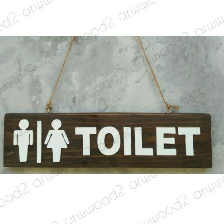 Jual IDA TULISAN KAYU TOILET LOGO TULISAN TIMBUL MURAH KAYU JATI