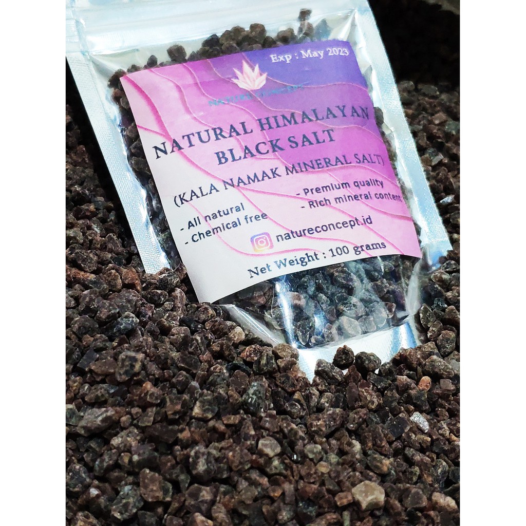 Jual Himalayan Coarse Black Salt Kala Namak Premium Kasar Grams