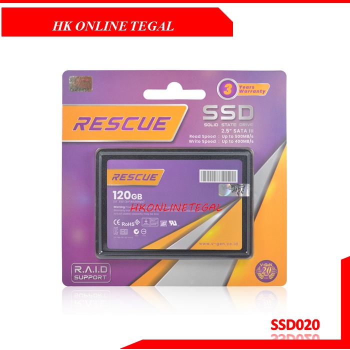 Jual Ssd V Gen Rescue Gb Sata Solid State Drive Inch Vgen