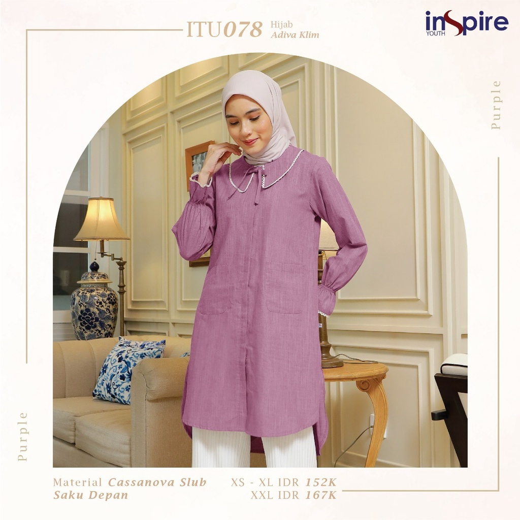 Jual Inspire Tunik ITU 78 Bahan Cassanova Slub Atasan Wanita Casual