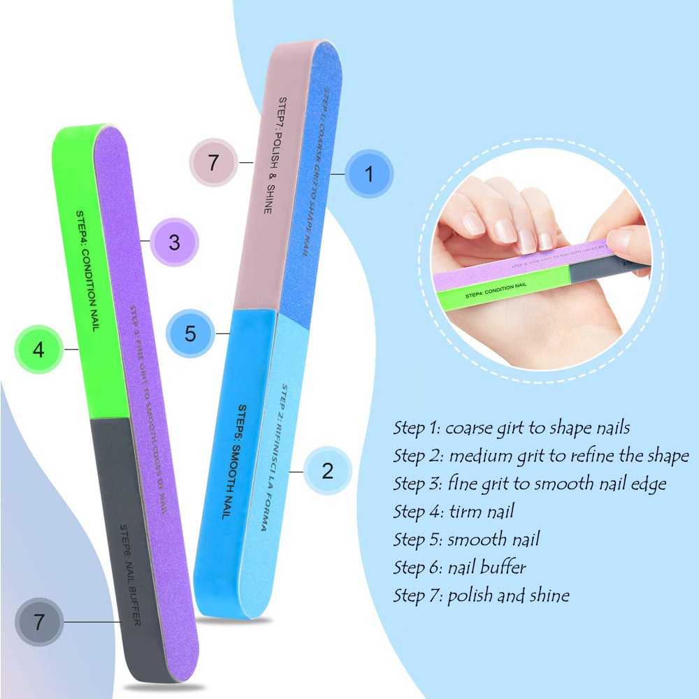 Jual Nail Buffer Steps Alat Penghalus Kuku Amplas Kikir Nail Art