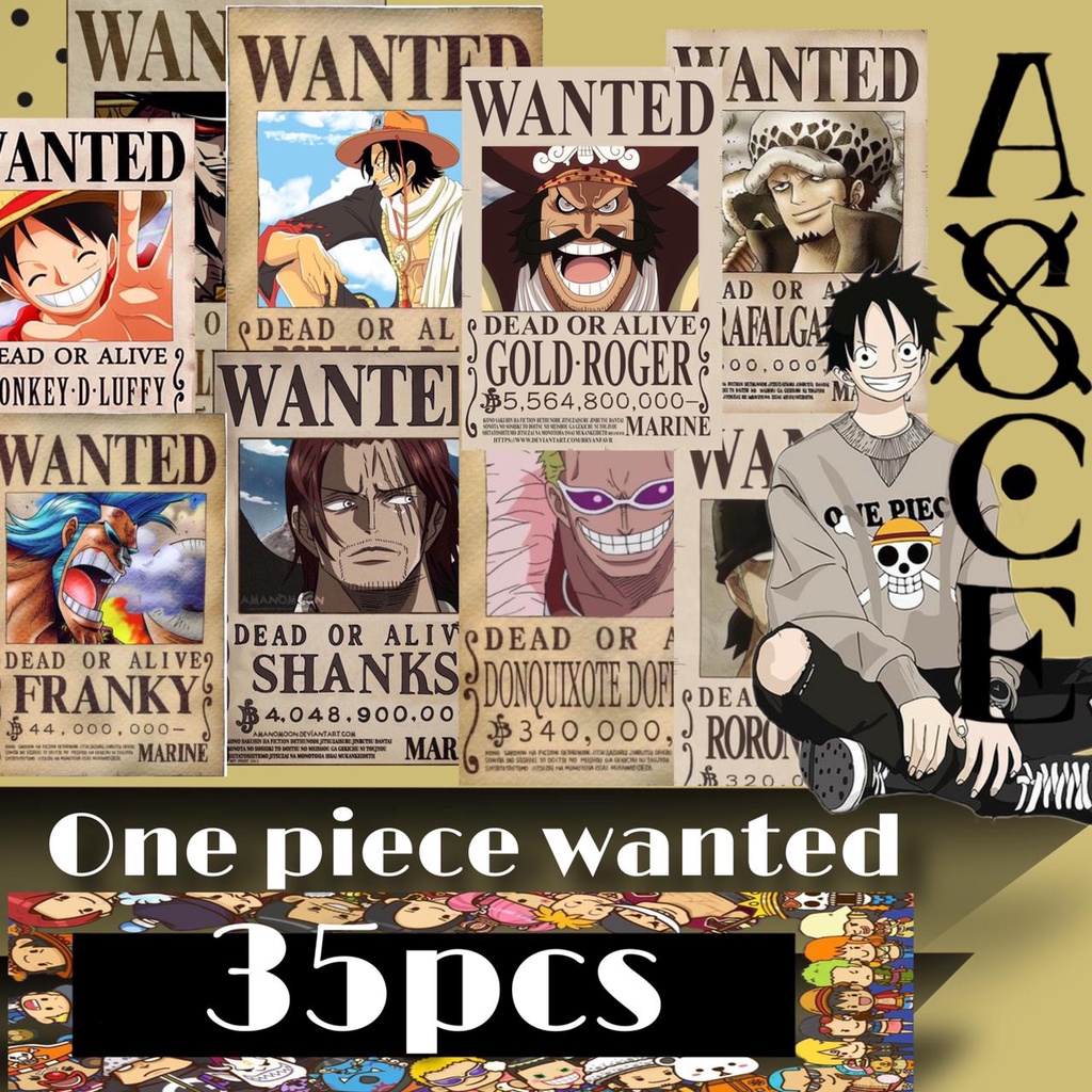 Jual Pcs Poster Dinding Hiasan Dinding Aesthetics One Piece Wanted