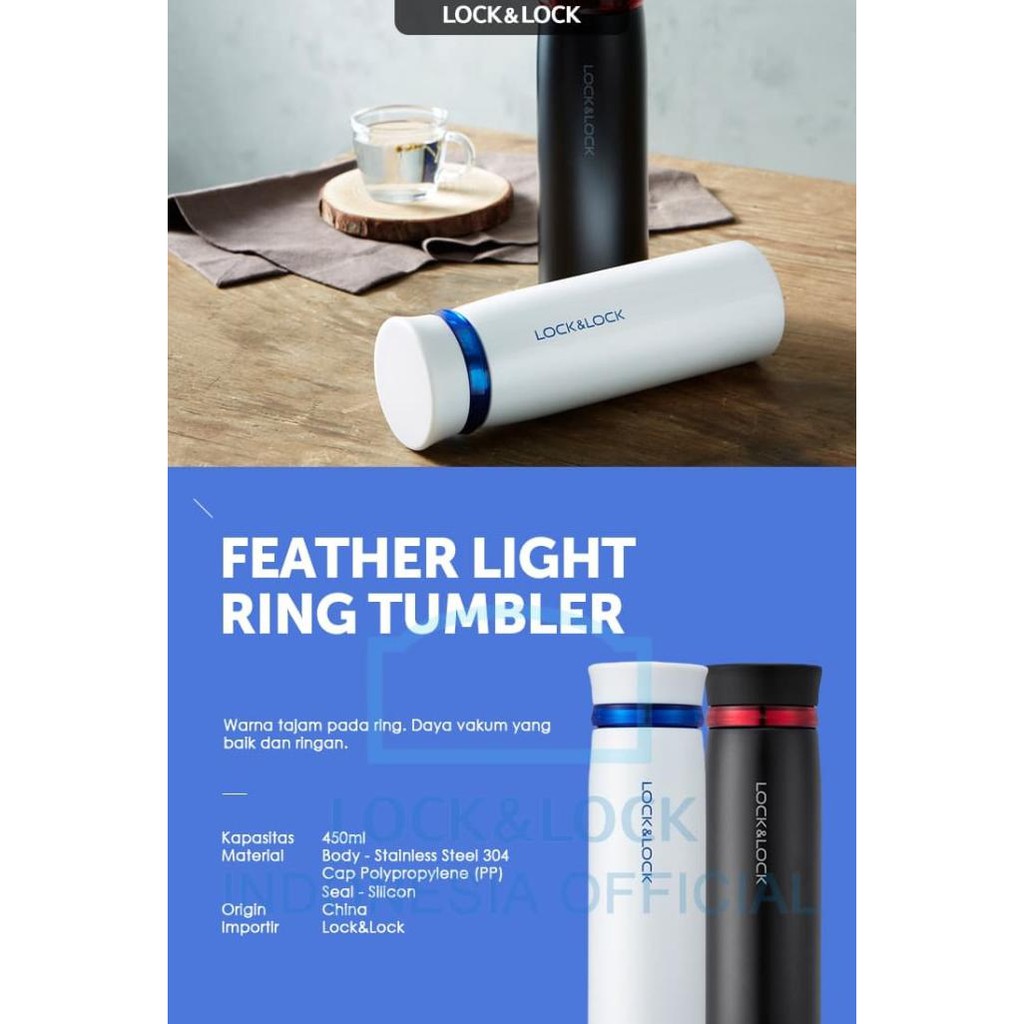 Jual Locknlock Termos Air Minum Feather Ring Ml Lhc Bkb