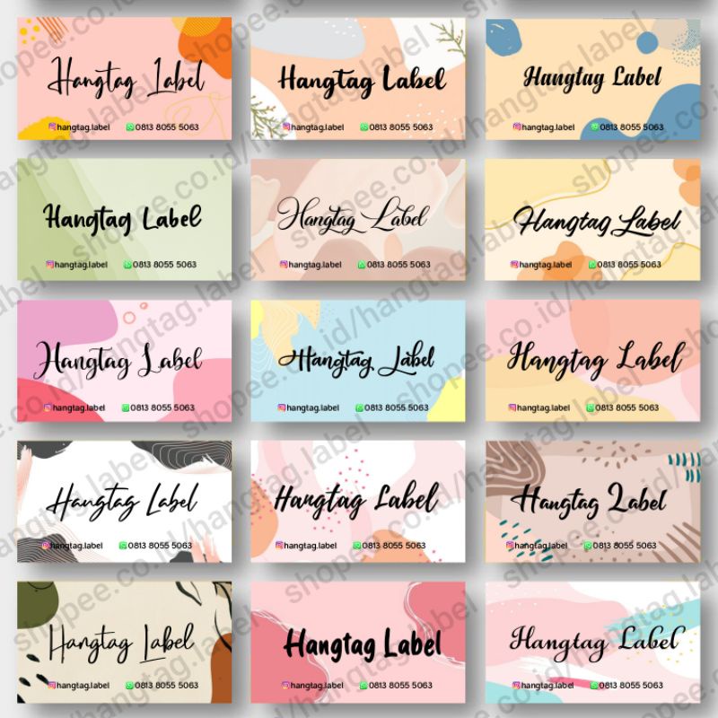 Jual Hangtag Bonus Tali Hang Tag Custom Hang Tag Label Baju Hang Tag