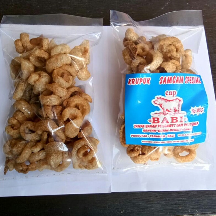 Jual Krupuk Samcan Spesial Cap Babi Asli Bali Gr Shopee Indonesia