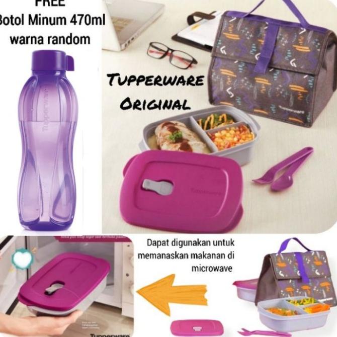 Jual Tupperware Set Crystalwave Bekal Lengkap Kotak Makan Tas Ori Promo